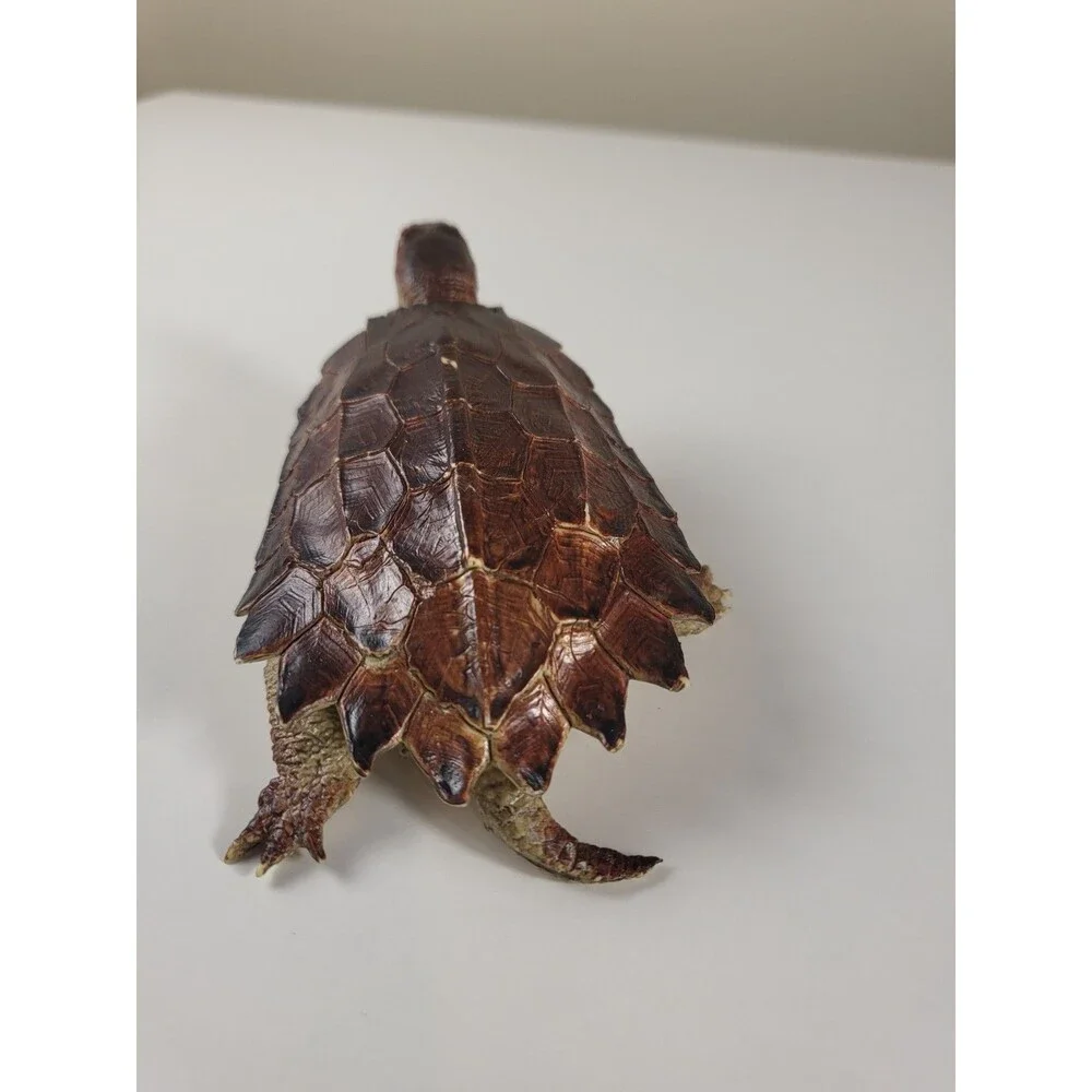 AAA Notched Rubber Tortoise Turtle Figure Realistic Discontinued Brown 4.75” L